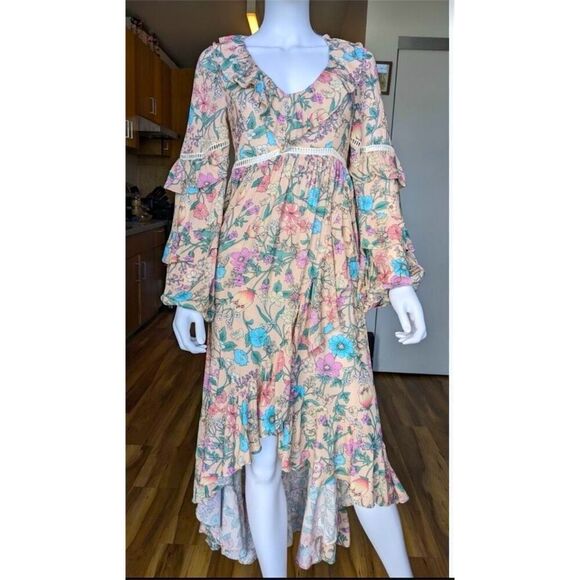 Spell Sayulita Dress Musk-Size MEDIUM - Picture 4 of 16